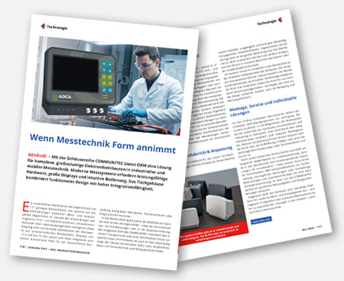 Fachbeitrag COMMUNITEC Gehäuse in SENSOR+TEST – Das Innovationsmagazin 5/2026