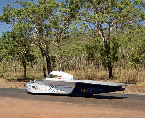 TUfast Eco bei der Bridgestone World Solar Challenge in Australien