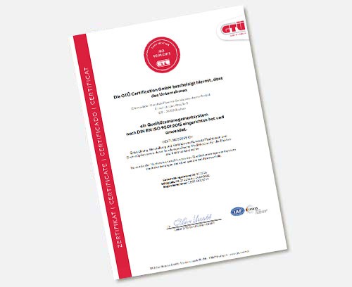 Сертификат ISO 9001 : 2015 в формате PDF
