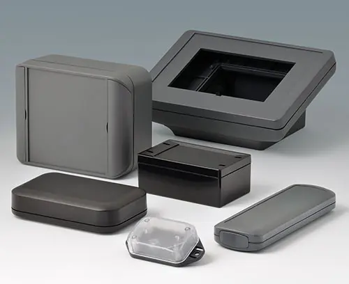 Plastic enclosures in special colours grey and black