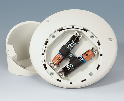 Batteriehalter zum Fixieren 2 x AAA bei Gehäusen mit Sockel 30°/55° erforderlich