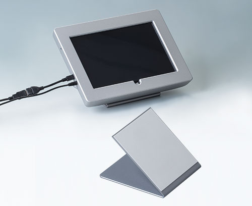 Integration von Standard-Tablet plus Aufsteller (INTERFACE-TERMINAL mit Aluminium-Frontplatte)