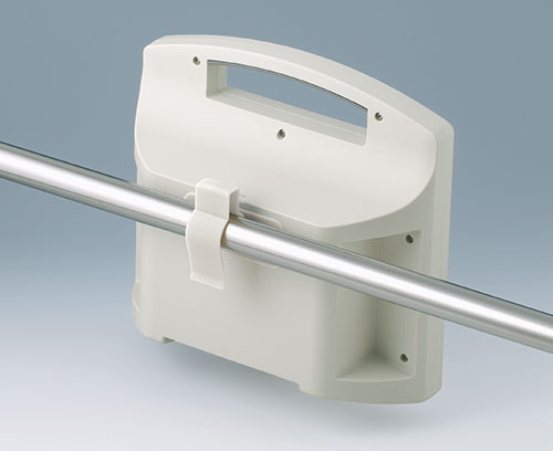 Holding clamp for round tubes