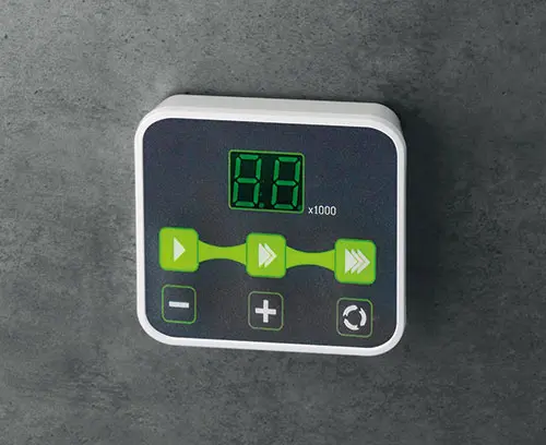 Recessed control panel protects membrane keypad