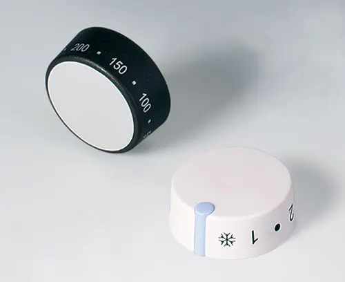 Botones giratorios con impresión circular