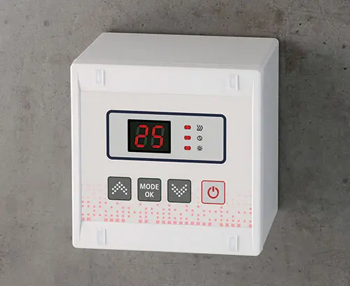 Panel de control rebajado para proteger el teclado de membrana