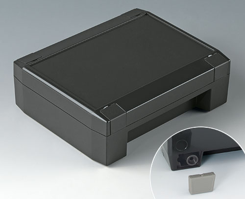 SOLID-BOX como caja de sobremesa, pies de caja fáciles de insertar (accesorios)