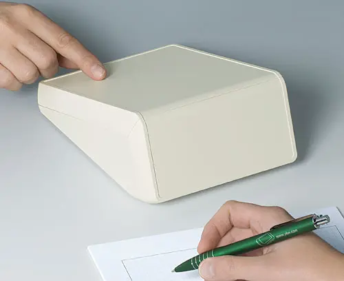 Dual face sloping front enclosures