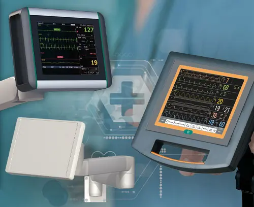 Gabinetes adequados a sistemas de braço de apoio na tecnologia médica