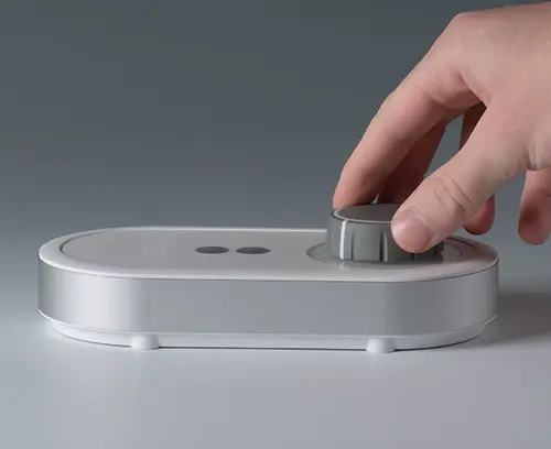 Linha de ponteiro lateral em cor branco sinalização para escalonamento de precisão (CONTROL-KNOBS sem iluminação) 