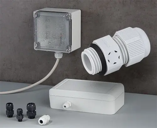 Prensa-cabos com compensação de pressão integrada