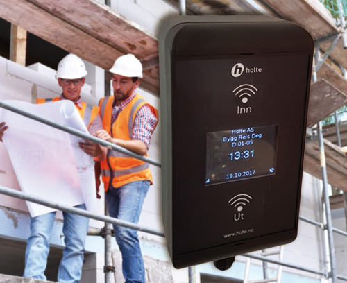 RFID card reader for construction site workers