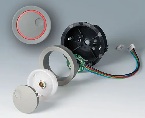 带 LED 背光照明的盖圈式旋钮的零部件